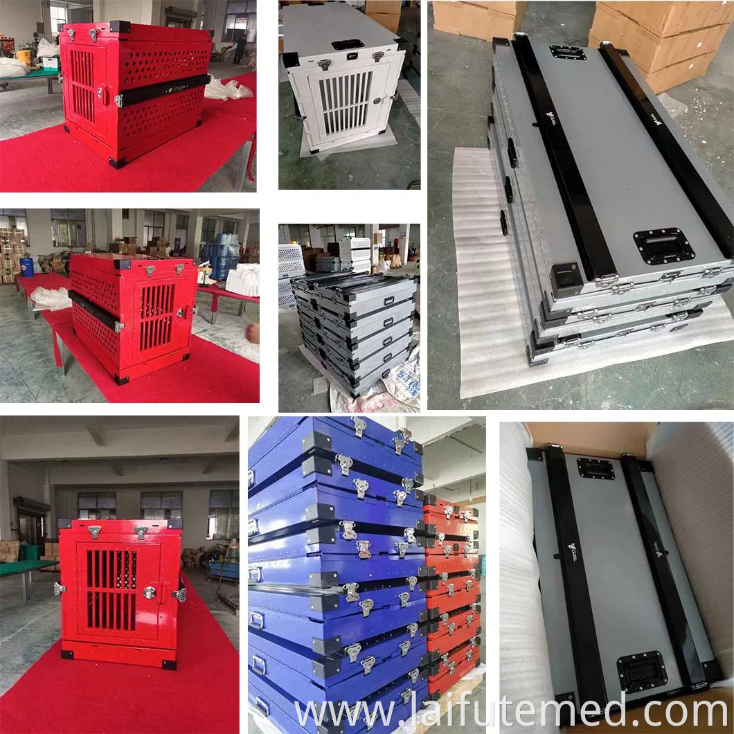 Aluminum Stationary Pet Cage Metal Collapsible Dog Crates